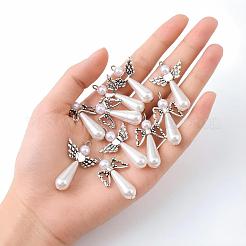 Perla imitazione acrilica con pendenti in lega&nbsp;PALLOY-YW00001