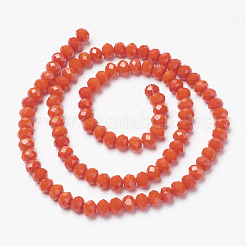Chapelets de perles en verre opaque de couleur unie&nbsp;EGLA-A034-P3mm-D03