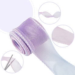 3 rollo de cintas de organza de poliéster&nbsp;SRIB-CY0001-37B