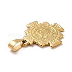Pendentifs en acier inoxydable 201 avec placage sous vide PVD&nbsp;STAS-P314-27A-G