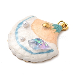 304 Edelstahl-Emaille-Anhänger&nbsp;STAS-B093-19G