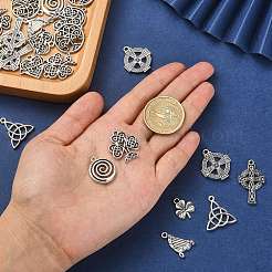 100pcs 10 estilos colgantes de aleación de estilo tibetano irlandés&nbsp;TIBEP-CJ0002-10