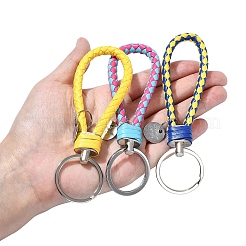 10 llavero tejido de piel sintética de 10 colores&nbsp;KEYC-YW0001-21
