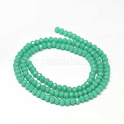 Fili di perle di vetro rondelle sfaccettate&nbsp;GLAA-I033-3mm-09