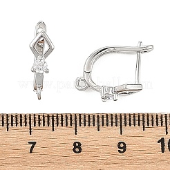 Shegrace Messing-Ohrringrohlinge mit Mikropavé-Fassung aus Zirkonia&nbsp;XGRQ79246-932P