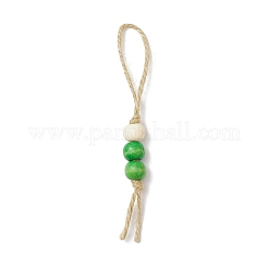 4 pendentif décoratif en perles de bois&nbsp;HJEW-JM02918
