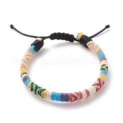 Ethnisches Stammes-Stoff geflochtenes Perlenarmband&nbsp;BJEW-JB07483