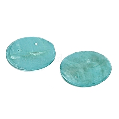 Colgantes de concha de capiz natural pintados con aerosol&nbsp;SHEL-C010-12C