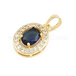 Pendentifs en laiton zircon cubique micro pavé bleu&nbsp;KK-E798-15G