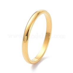 Anillo de dedo de cúpula lisa pulida de 2 mm para niña mujer&nbsp;RJEW-C012-05A-G