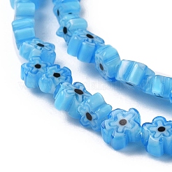Millefiori a mano fili di perline di vetro&nbsp;LAMP-J035-4mm-71