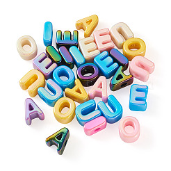 30 pièces 5 styles placage uv perles acryliques opaques&nbsp;SACR-TA0001-63