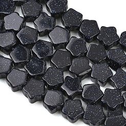Synthetische blauen goldstone Perlen Stränge&nbsp;GG-CBA199E-C02-02