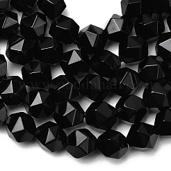 Natürliche schwarze Onyxperlenstränge&nbsp;G-Z119-A04-01