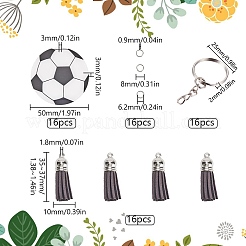 Kits de fabrication de porte-clés pendentifs en acrylique avec ballon de sport à faire soi-même&nbsp;DIY-SP0001-44D