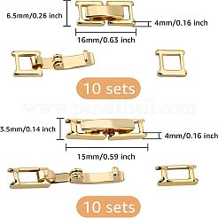 20 ensemble de 2 fermoirs de bracelet de montre en laiton écologiques&nbsp;KK-FH0004-01
