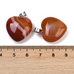 Pendentifs en agate à bandes naturelles teints&nbsp;G-G202-08A
