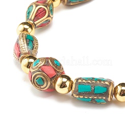 Stretch-Armband mit Ethno-Tribal-Perlen&nbsp;BJEW-JB07697