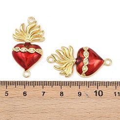 Ciondoli connettore in ottone con pavé di zirconi cubici trasparenti&nbsp;X-KK-L251-18G-01