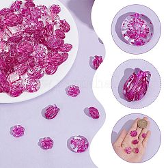 Fuchsia transparente Acrylperlen&nbsp;TACR-AR0001-28
