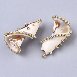 Natürliche Muschelschalenanhänger&nbsp;SSHEL-T014-02