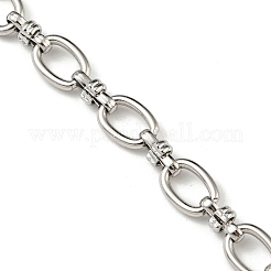Anlaufgeschützte 201 Edelstahl-Armbänder mit ovalen Gliedern&nbsp;STAS-Z056-15P