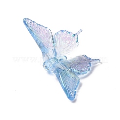 Placcatura uv perline acriliche trasparenti iridescenti arcobaleno&nbsp;X-OACR-C010-10