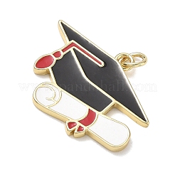Ottone con pendenti in smalto nero&nbsp;KK-CBAD872-19G