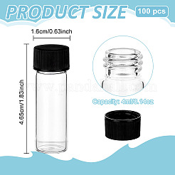 Aufbewahrungsröhrchen für Perlen aus Glas mit Schraubverschluss&nbsp;CON-WH0001-88