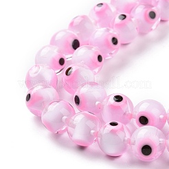 Fatti a mano in vetro murano male occhio tondo fili di perle&nbsp;LAMP-L055-10mm-18