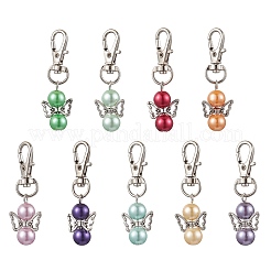 Decorazione pendente con perle di vetro angelo&nbsp;HJEW-JM02601