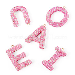 5 Stück 5 Stile handgemachte große Anhänger aus Polymer Clay mit Strassen&nbsp;FIND-BT0001-39D
