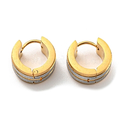 Orecchini a cerchio testurizzati in acciaio inossidabile 304&nbsp;EJEW-P230-01B-G01