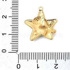 304 Edelstahl-Emaille-Anhänger&nbsp;STAS-P431-31G-02