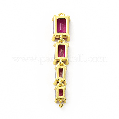 Verbindungsanhänger aus Messing mit kubischem Zirkonia-Pavé&nbsp;KK-G458-01G-01