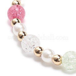 Simpatico braccialetto con ciondoli smaltati in lega colorata&nbsp;BJEW-JB08661-05