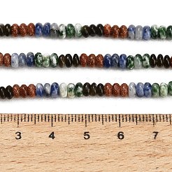 Colliers de perles en jaspe naturel à taches vertes et bleues&nbsp;GG-CBA1E0E-01A