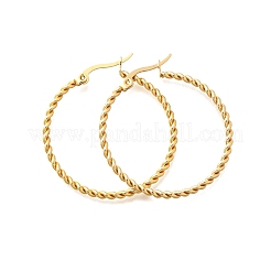 Boucles d'oreilles créoles en acier inoxydable 201&nbsp;EJEW-Q026-13G-A