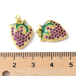 Pendentifs avec zircon cubiques à micro-pavés en laiton&nbsp;KK-A252-30G