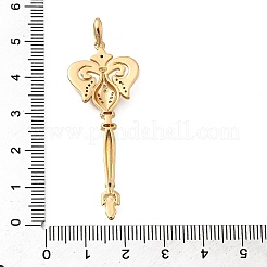 Colgantes grandes de latón con pavé de circonio cúbico&nbsp;KK-B147-04G-07