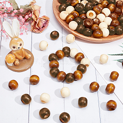 150 pièce de perles en bois de 3 couleurs&nbsp;WOOD-PH0001-49