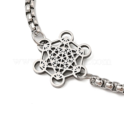 201 bracelets en chaîne pop-corn en acier inoxydable pour femmes&nbsp;BJEW-M044-02P