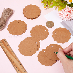 200 pièces d'étiquettes cadeaux en papier kraft vierge&nbsp;CDIS-SP0001-10C