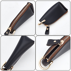 Étui à clé de voiture à fermeture à glissière en cuir pu&nbsp;AJEW-WH0348-14A