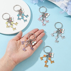 Porte-clés girafe en alliage émaillé&nbsp;KEYC-YW00169-01