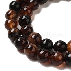 Naturels teints en blanc perles de jade brins&nbsp;G-M402-C04-18