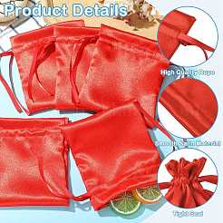 Pochettes à cordon en satin avec fleurs&nbsp;ST-CJ0048-001A