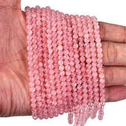 Natürliche madagascar Rosenquarz Perlen Strads&nbsp;X-G-D655-4mm