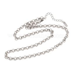 Collares de cadena rolo de acero inoxidable 304 de 6 mm para hombres y mujeres.&nbsp;NJEW-H093-07C-P
