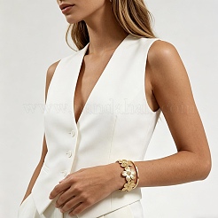 Doppellagige Armreifen mit Eisenblumenmuster für Damen&nbsp;WG48631-01
